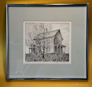 Vintage 1975 Marilyn Erickson Signed Limited Edition House Etching Print 4/65